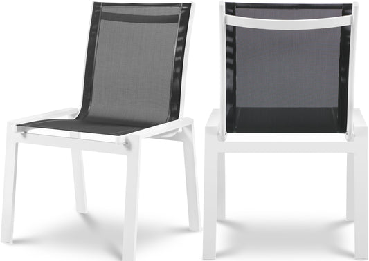 Renuar Black Mesh Water Resistant Fabric Outdoor Patio Aluminum Mesh Dining Chair