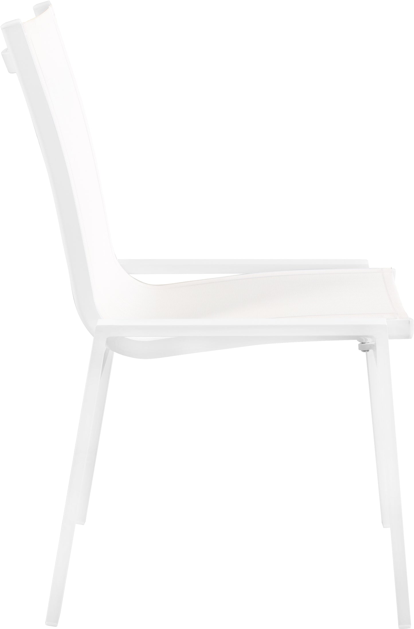 renuar white mesh water resistant fabric outdoor patio aluminum mesh dining chair