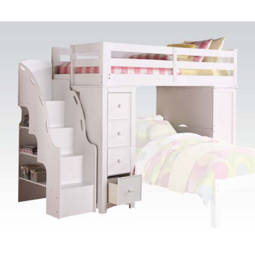 twin loft bed w/storage