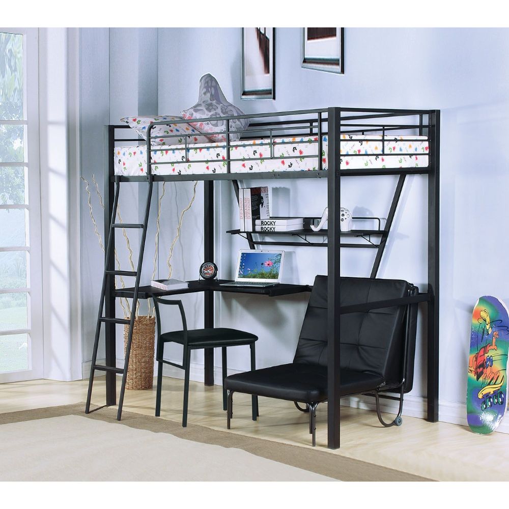 twin loft bed w/desk