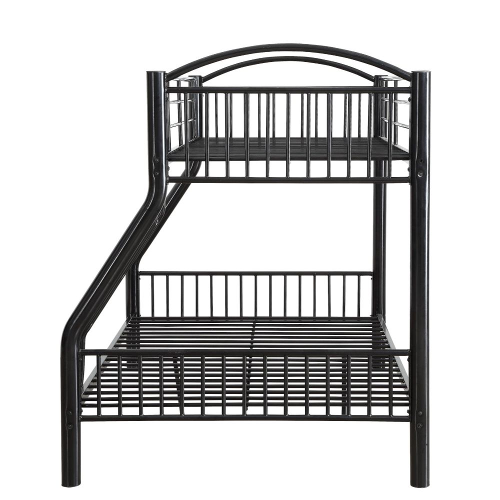 bernadette twin/full bunk bed, black finish