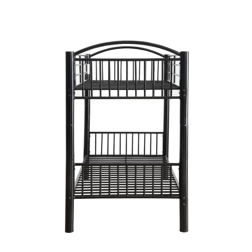 bernadette twin/twin bunk bed, black finish