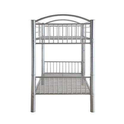 Bernadette Twin/Twin Bunk Bed, Silver Finish