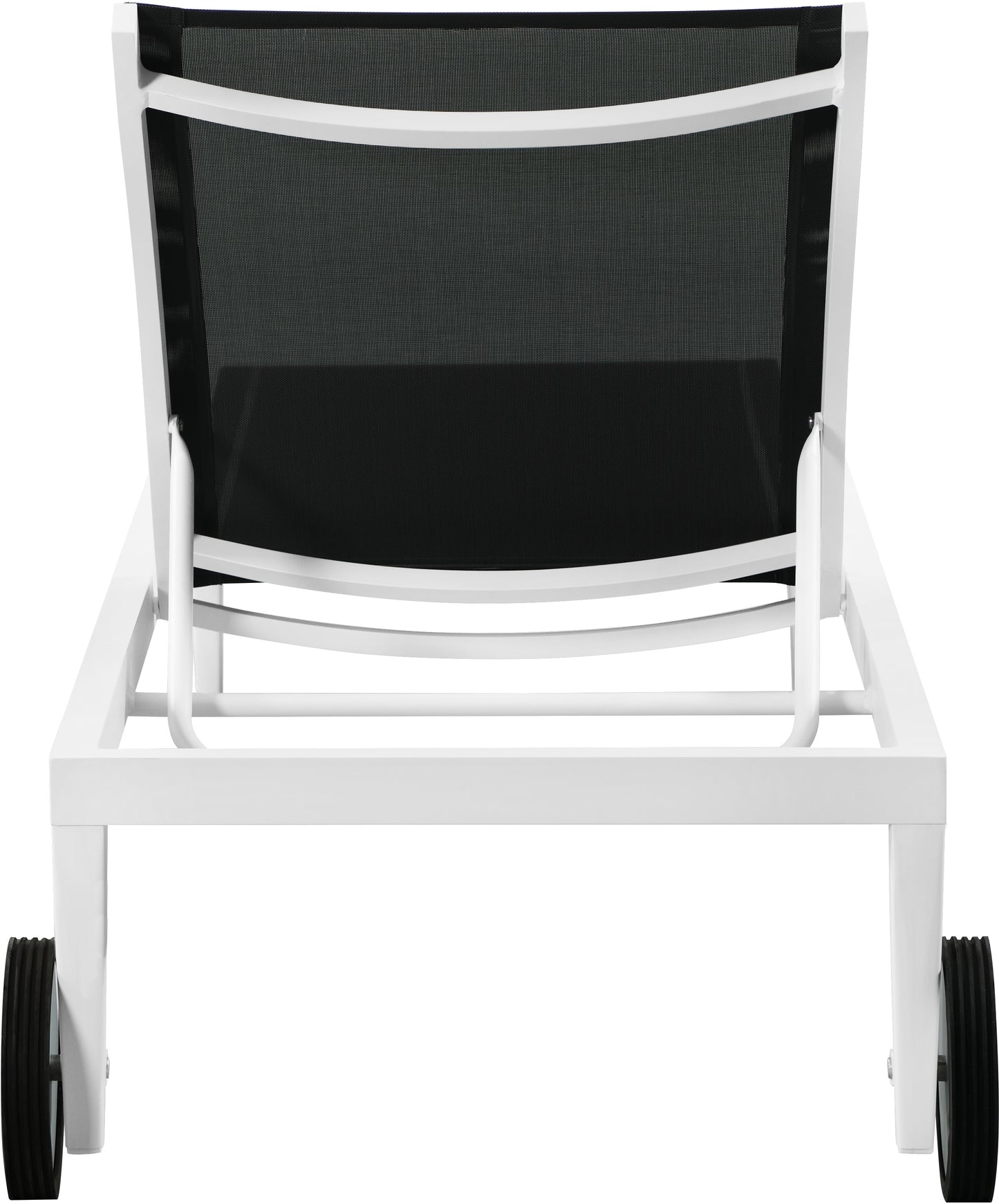 alyssa black mesh water resistant fabric outdoor patio aluminum mesh chaise lounge chair black