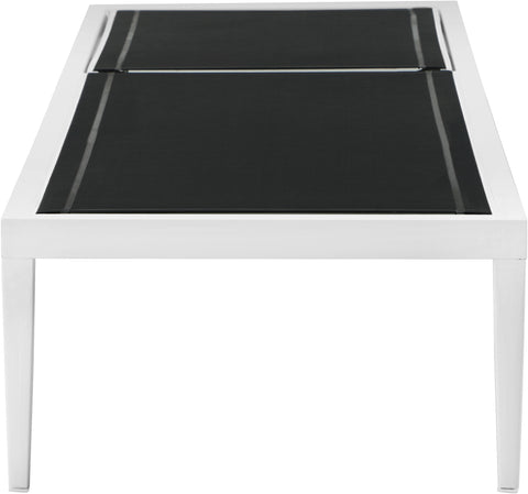 Renuar Black Mesh Water Resistant Fabric Outdoor Patio Aluminum Mesh Chaise Lounge Chair