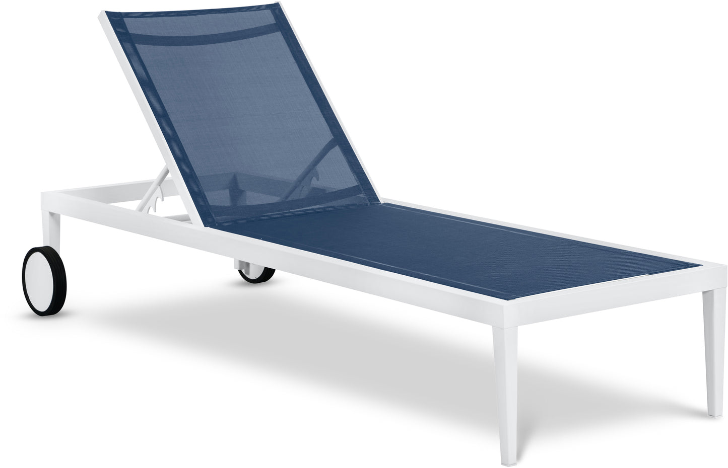 outdoor patio aluminum mesh chaise lounge chair