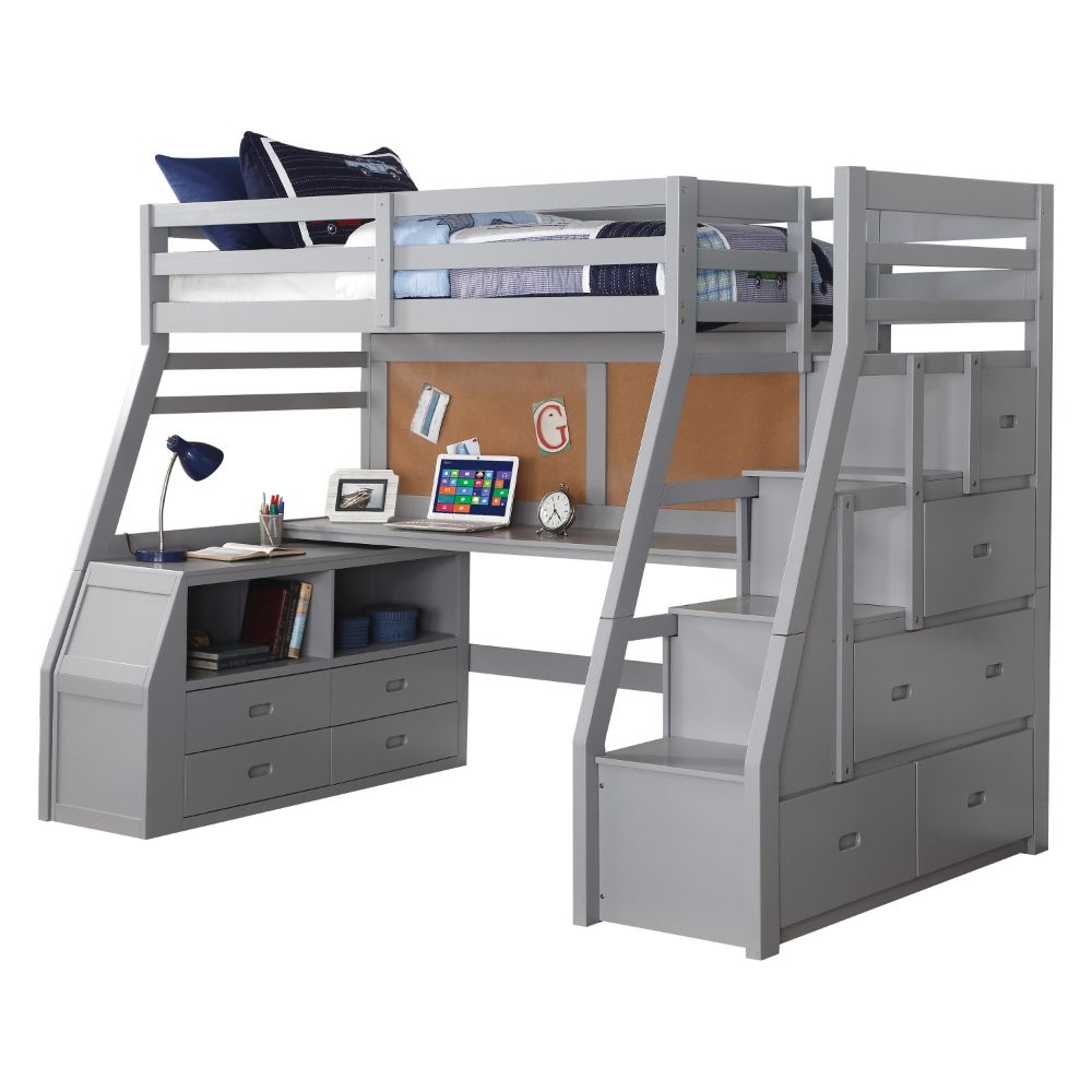 twin loft bed w/storage