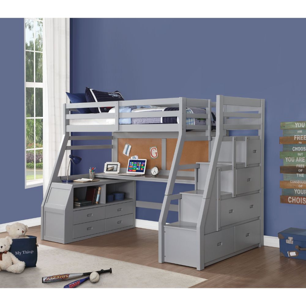 twin loft bed w/storage