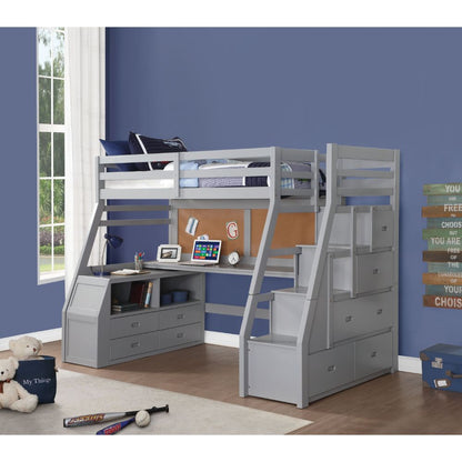 TWIN LOFT BED W/STORAGE