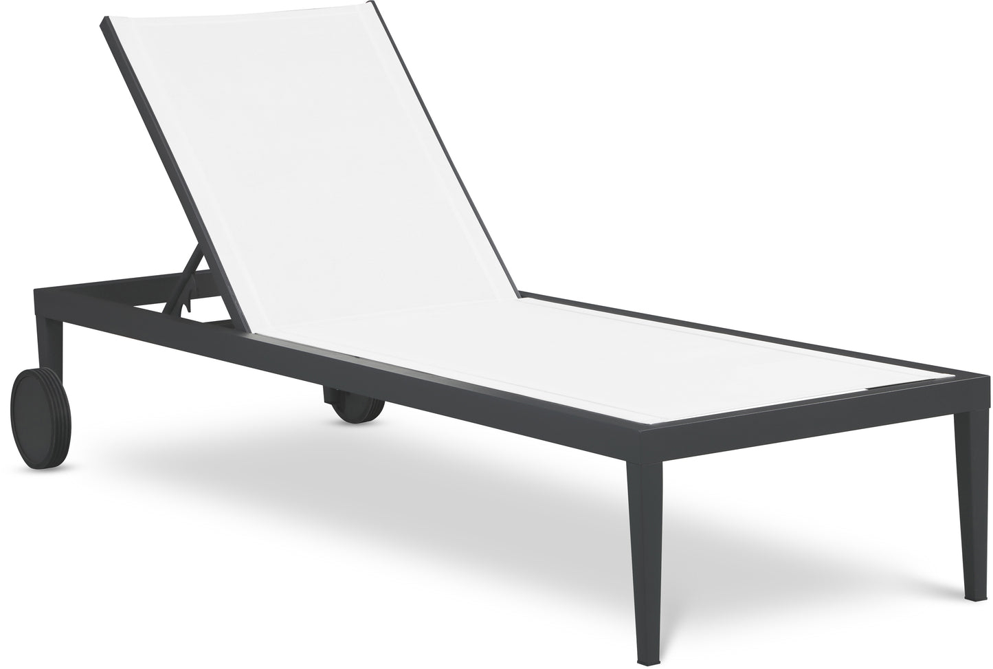 outdoor patio aluminum mesh chaise lounge chair