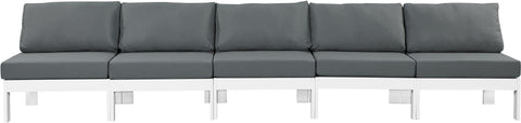 Alyssa Grey Water Resistant Fabric Outdoor Patio Modular Sofa S150B