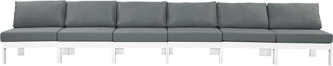 Alyssa Grey Water Resistant Fabric Outdoor Patio Modular Sofa S180B