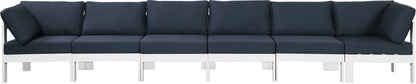 Alyssa Navy Water Resistant Fabric Outdoor Patio Modular Sofa S180A