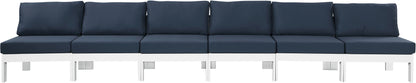 Alyssa Navy Water Resistant Fabric Outdoor Patio Modular Sofa S180B