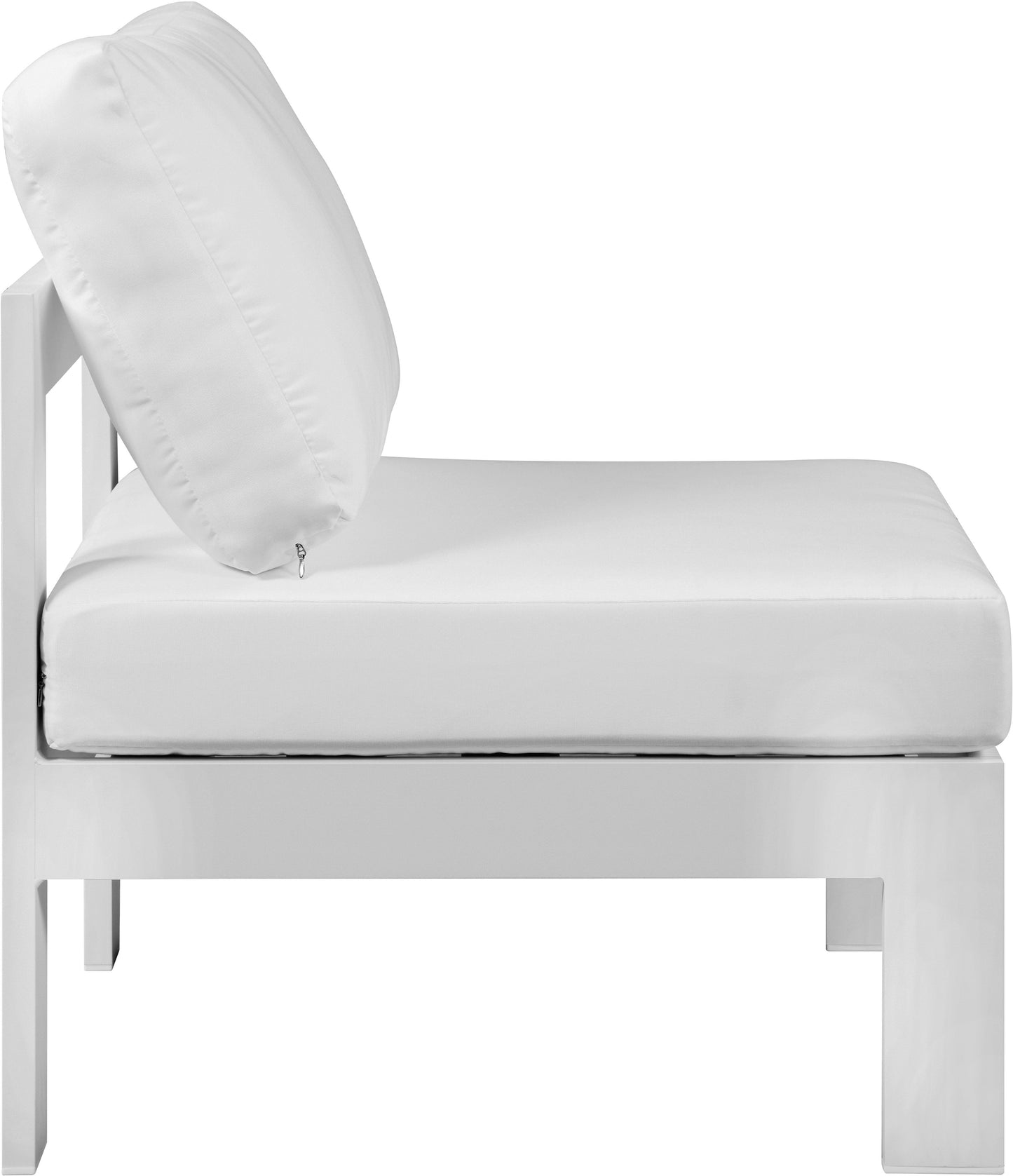 renuar white water resistant fabric outdoor patio aluminum armless chair