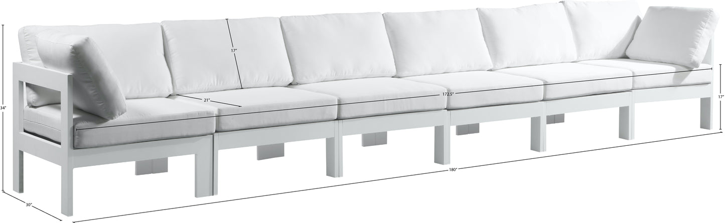 alyssa white water resistant fabric outdoor patio modular sofa s180a