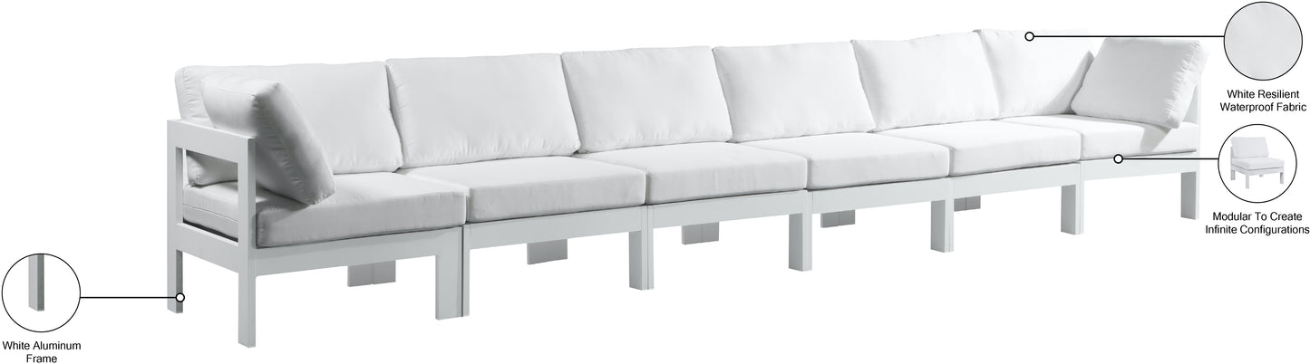 alyssa white water resistant fabric outdoor patio modular sofa s180a