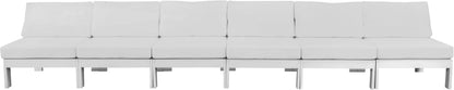 Alyssa White Water Resistant Fabric Outdoor Patio Modular Sofa S180B