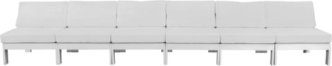 Alyssa White Water Resistant Fabric Outdoor Patio Modular Sofa S180B