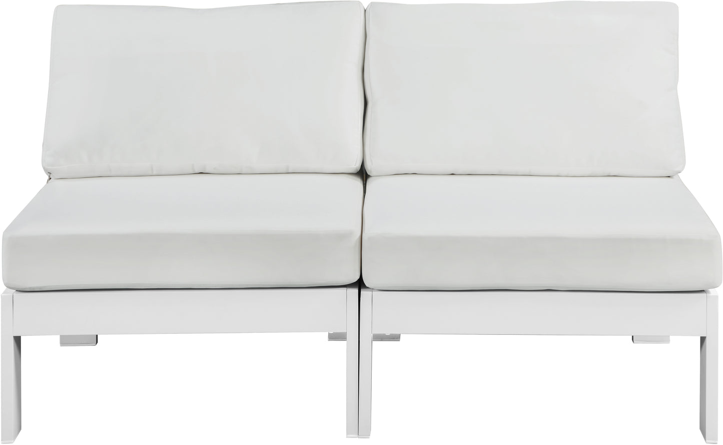 alyssa white water resistant fabric outdoor patio modular sofa s60b