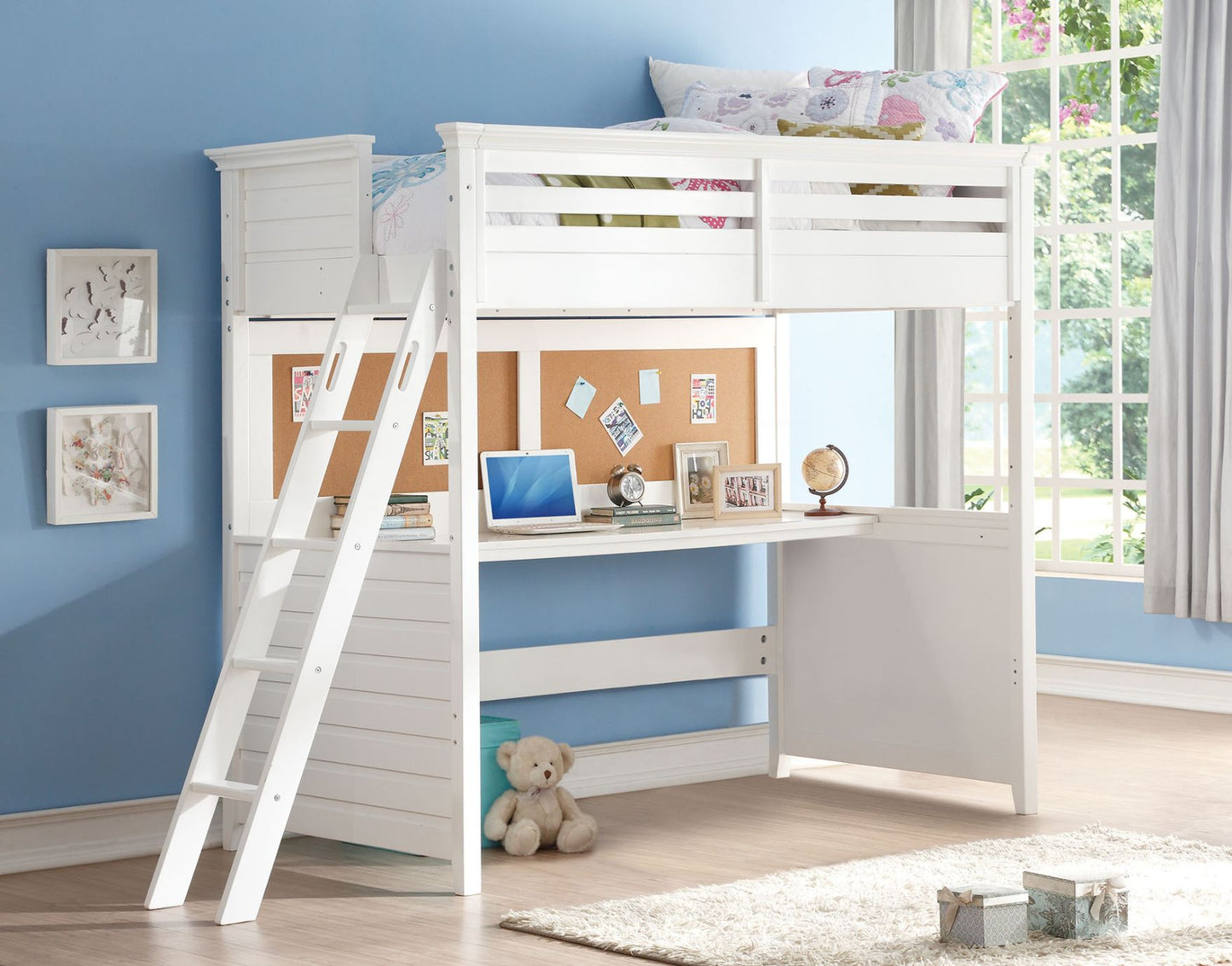 twin loft bed w/desk