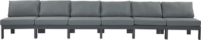 Alyssa Grey Water Resistant Fabric Outdoor Patio Modular Sofa S180B