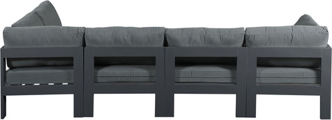 Alyssa Grey Water Resistant Fabric Outdoor Patio Modular Sectional Sec5C