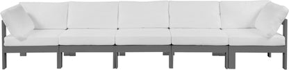 Alyssa White Water Resistant Fabric Outdoor Patio Modular Sofa S150A