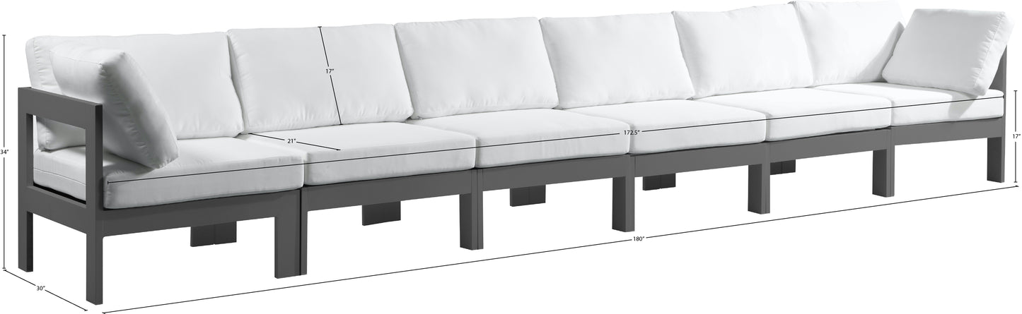 alyssa white water resistant fabric outdoor patio modular sofa s180a