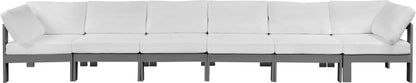 Alyssa White Water Resistant Fabric Outdoor Patio Modular Sofa S180A