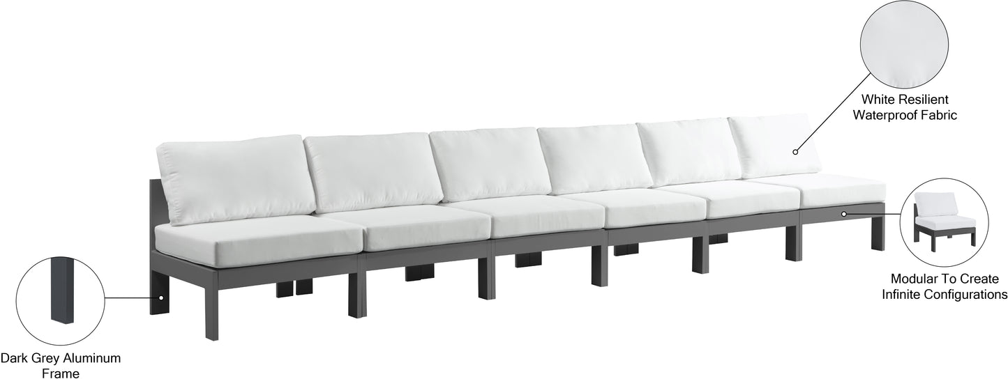 alyssa white water resistant fabric outdoor patio modular sofa s180b