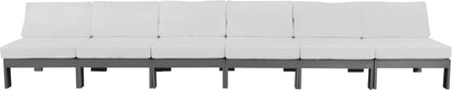 Alyssa White Water Resistant Fabric Outdoor Patio Modular Sofa S180B