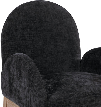 Brielle Black Chenille Fabric Dining Chair AC