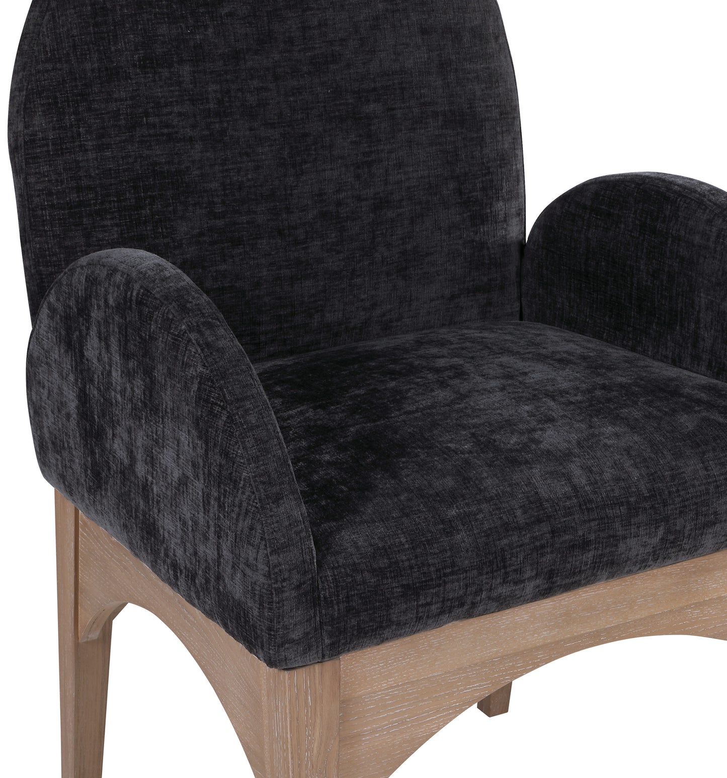 brielle black chenille fabric dining chair ac