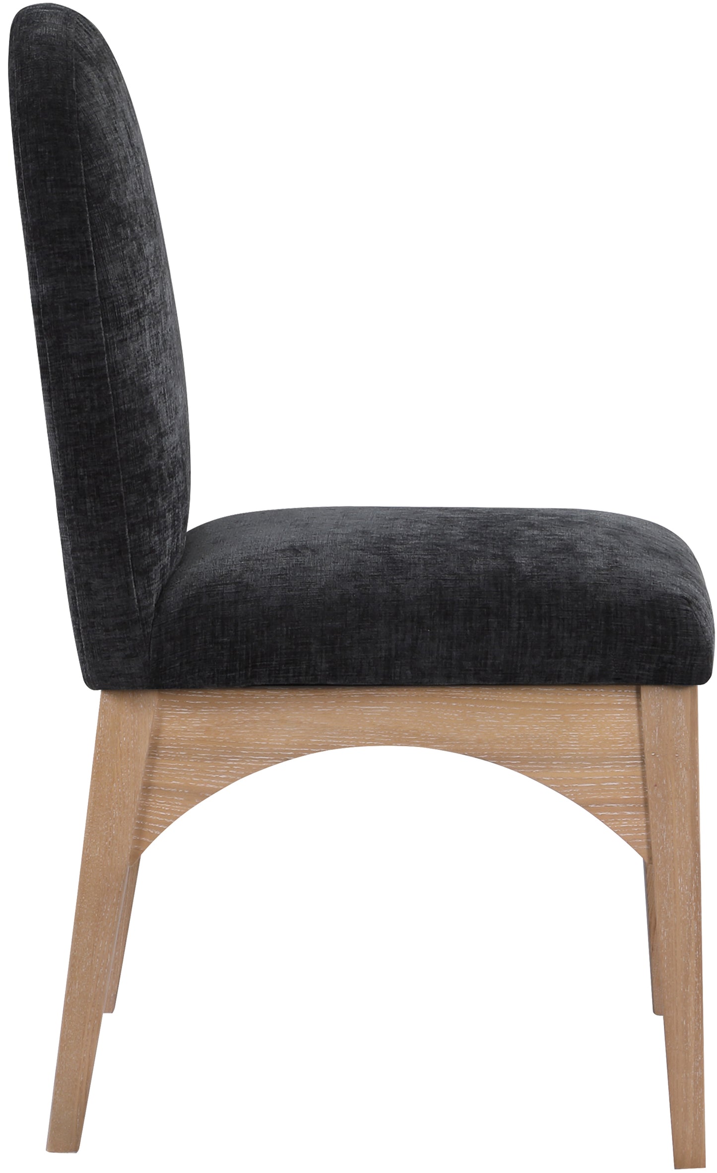 brielle black chenille fabric dining chair sc