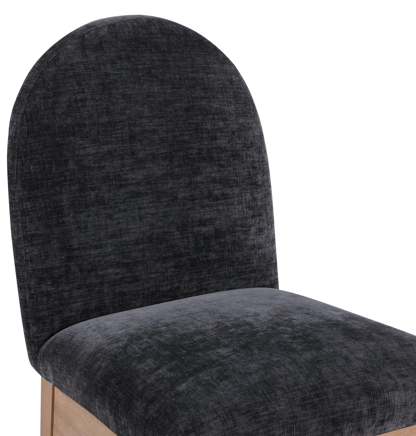 brielle black chenille fabric dining chair sc