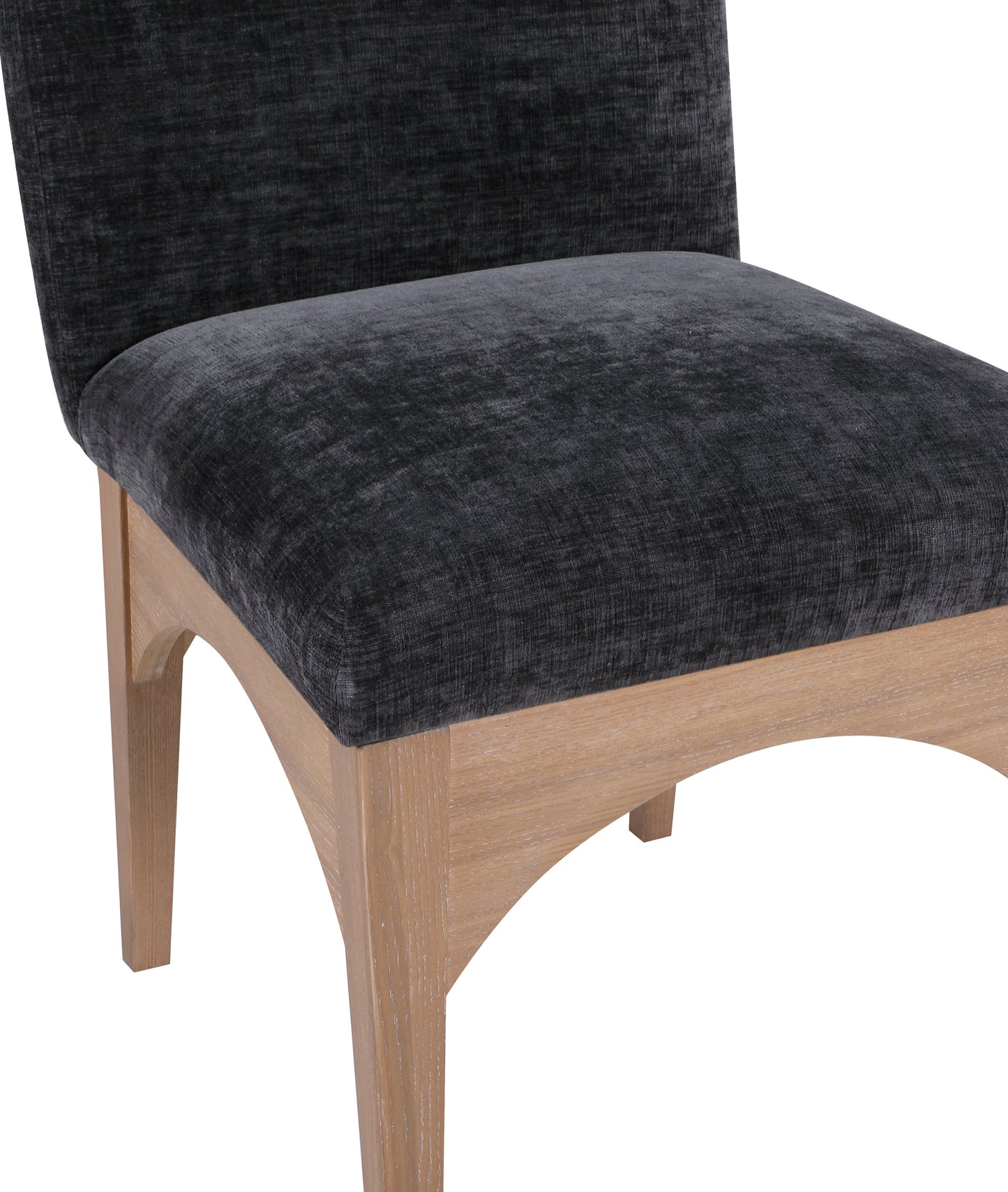 brielle black chenille fabric dining chair sc