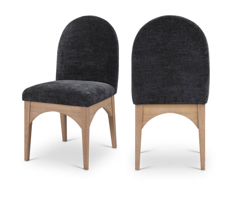 Sage Black Chenille Fabric Upholstered Dining Side Chair, 1 Piece