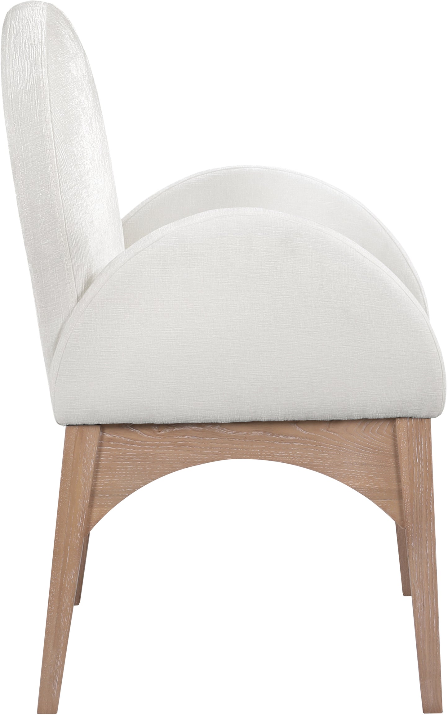 brielle cream chenille fabric dining chair ac