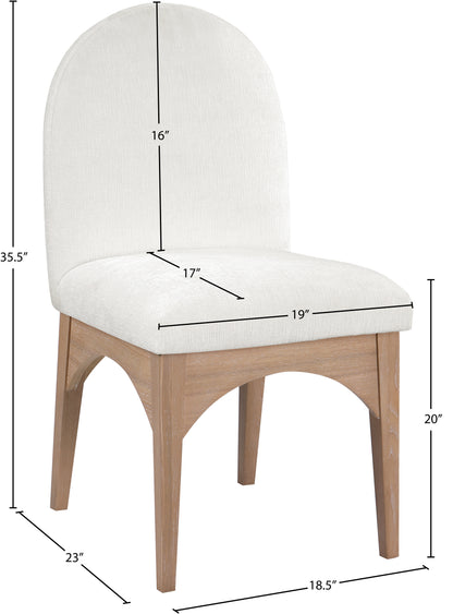 Brielle Cream Chenille Fabric Dining Chair SC