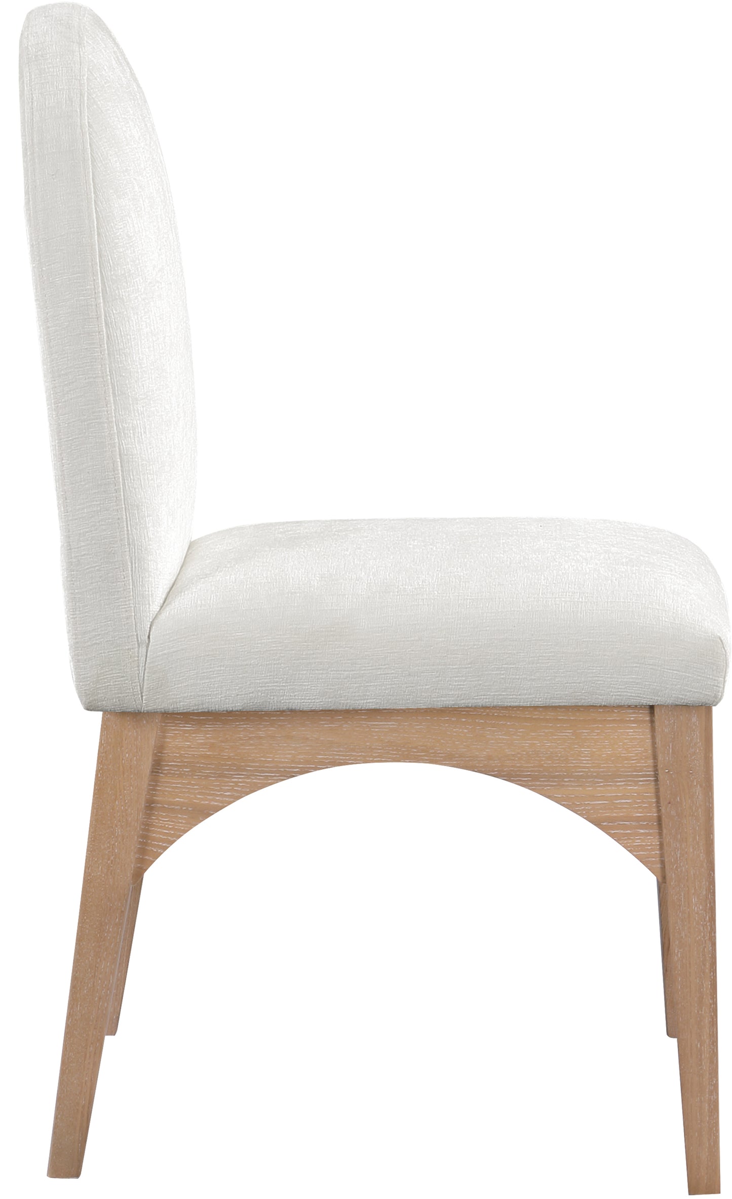 brielle cream chenille fabric dining chair sc