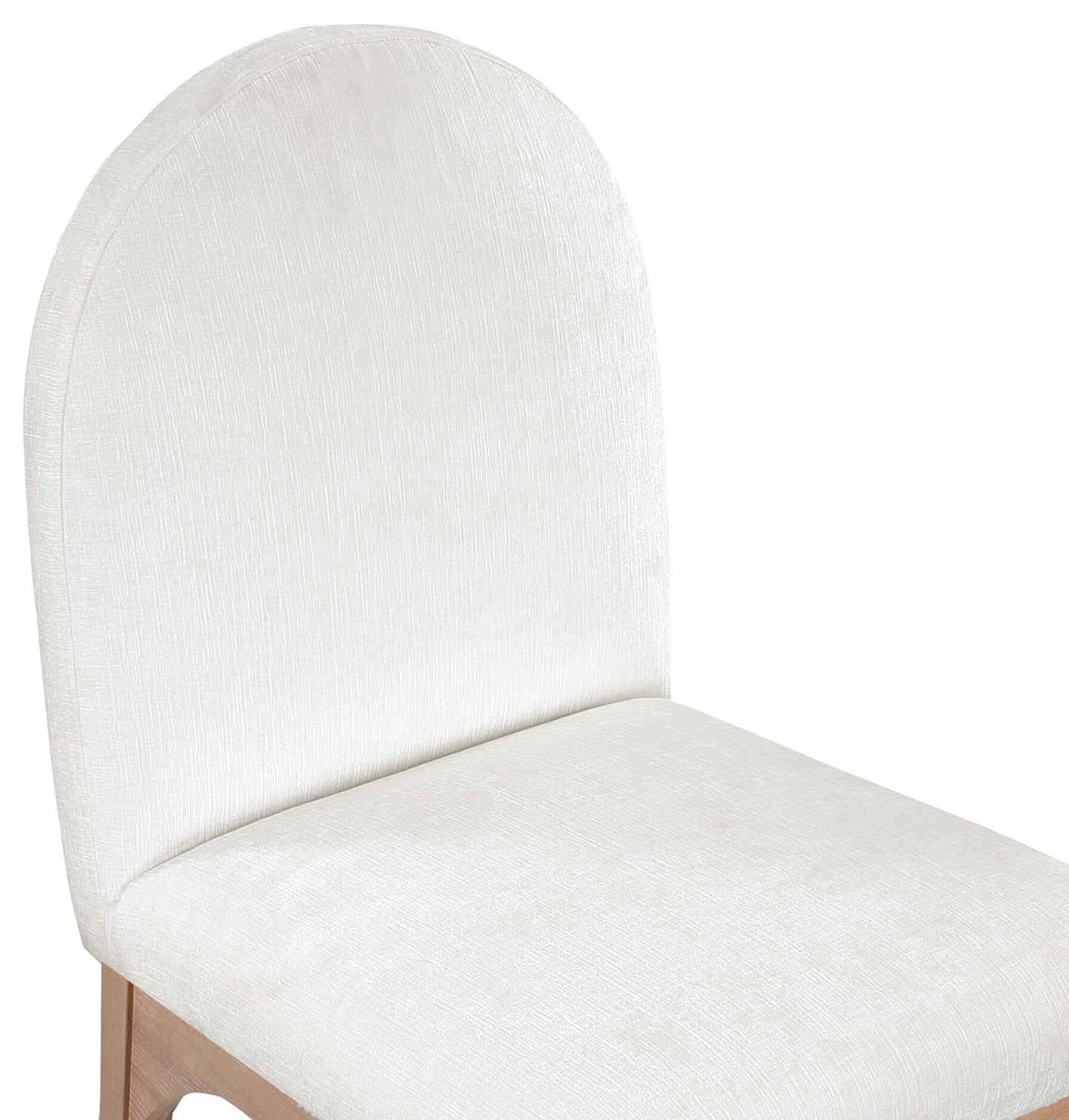 brielle cream chenille fabric dining chair sc