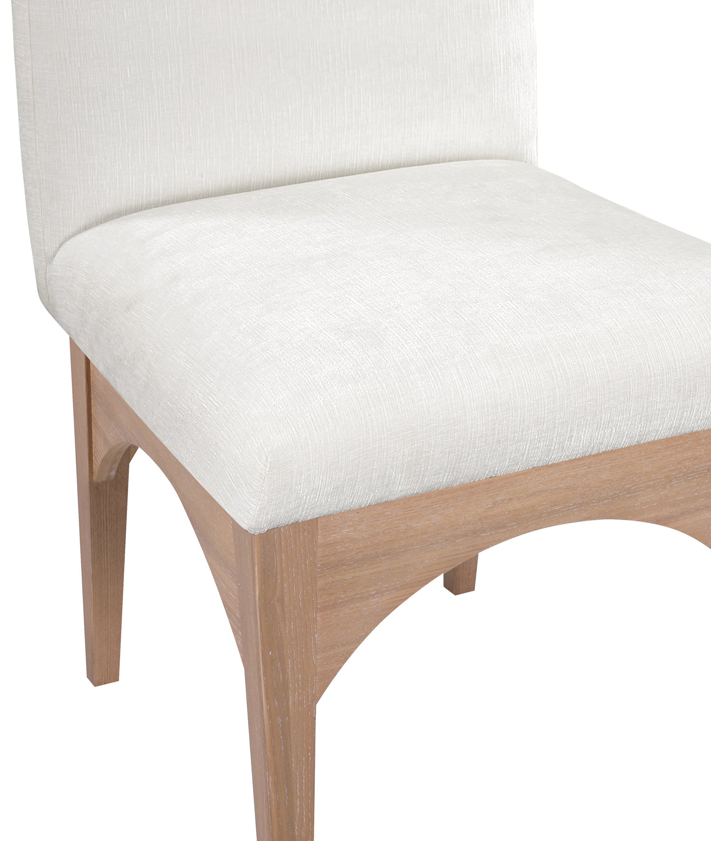 brielle cream chenille fabric dining chair sc