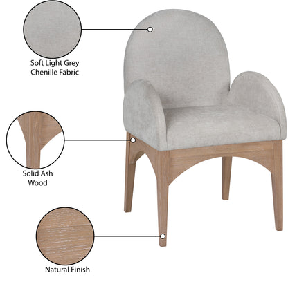 Brielle Grey Chenille Fabric Dining Chair AC