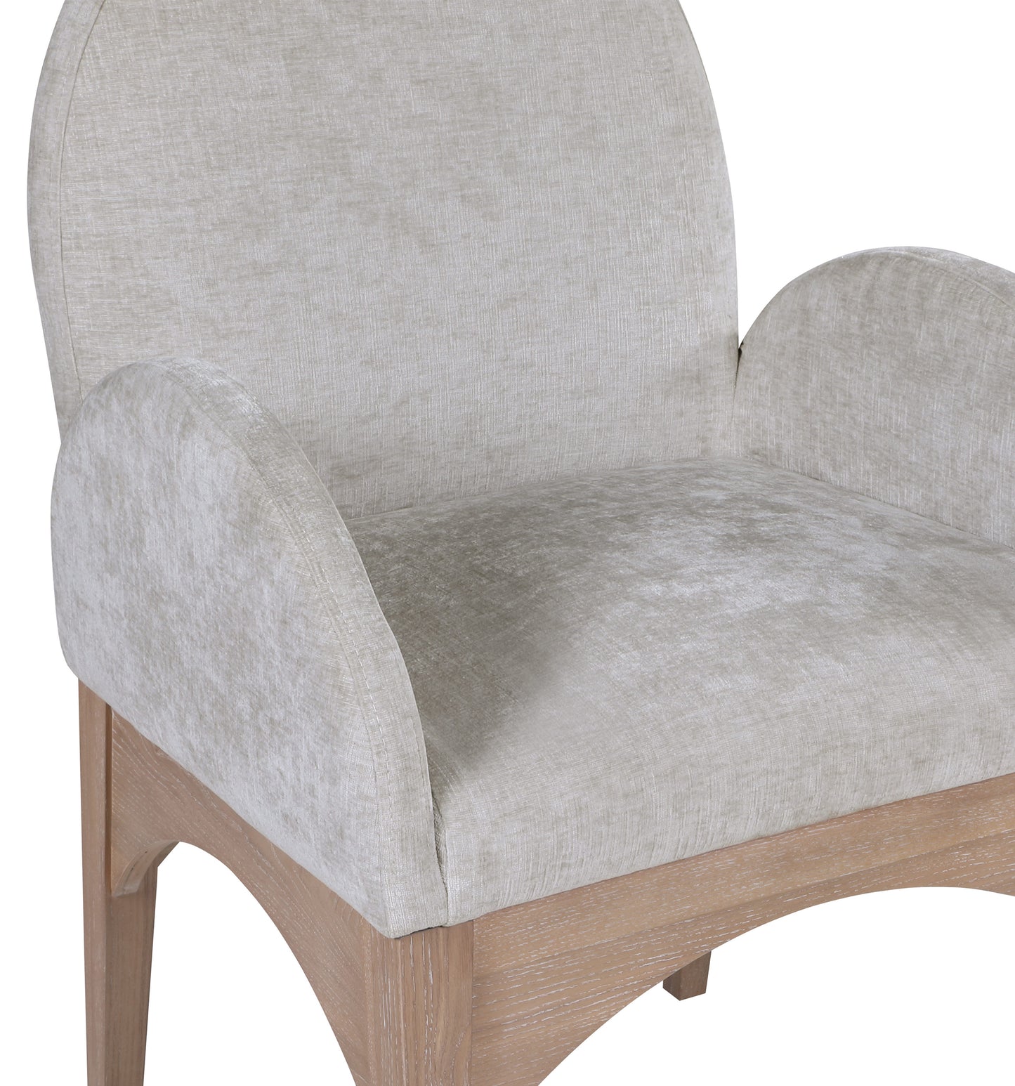 brielle grey chenille fabric dining chair ac