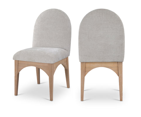 Sage Grey Chenille Fabric Upholstered Dining Side Chair, 1 Piece