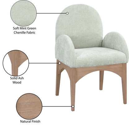 Brielle Mint Chenille Fabric Dining Chair AC