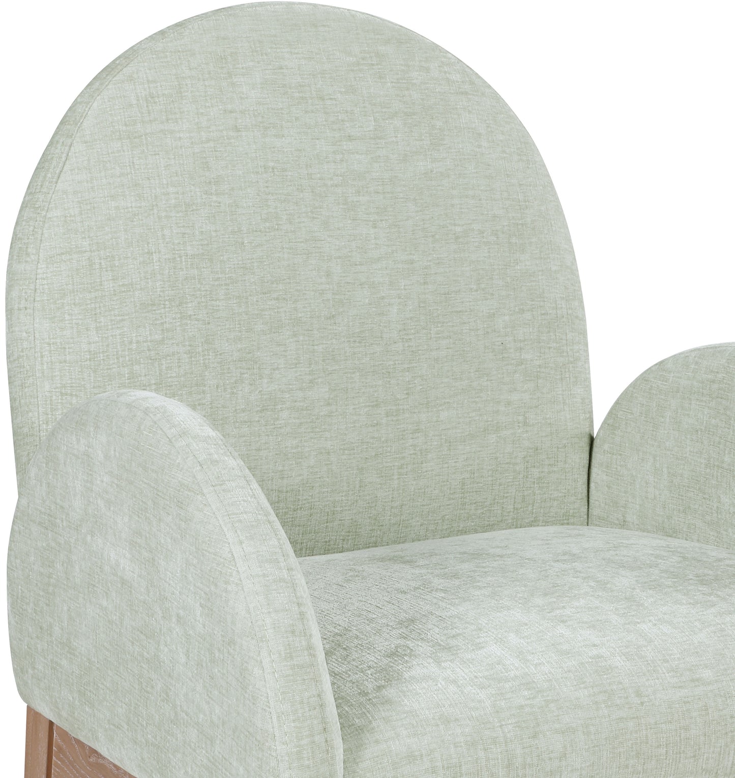 brielle mint chenille fabric dining chair ac