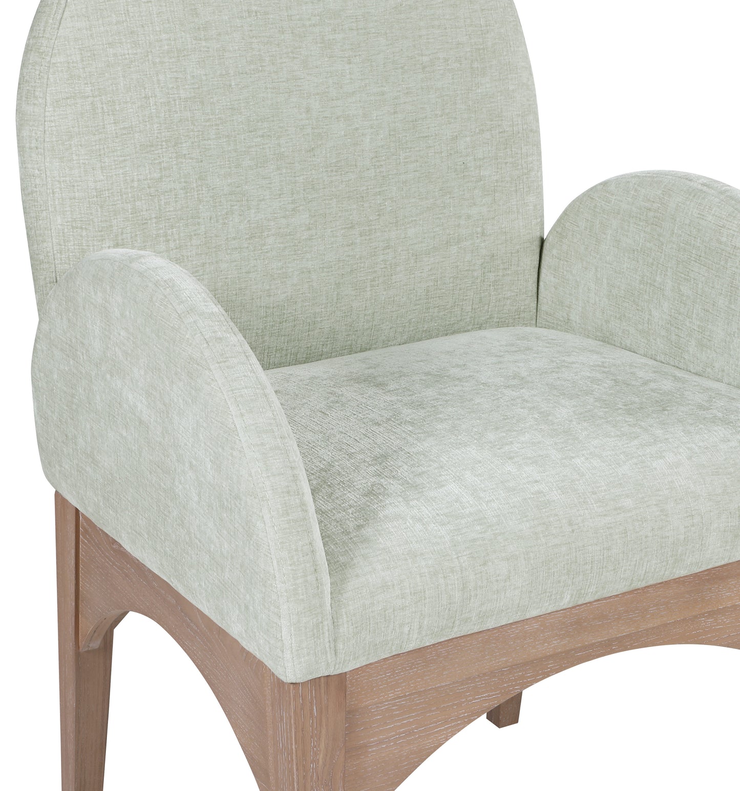 brielle mint chenille fabric dining chair ac