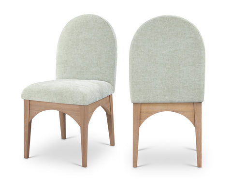 Sage Mint Chenille Fabric Upholstered Dining Side Chair, 1 Piece